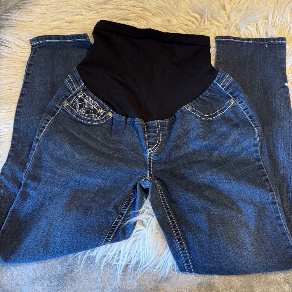 Zanadi Dark Blue Maternity Jeans